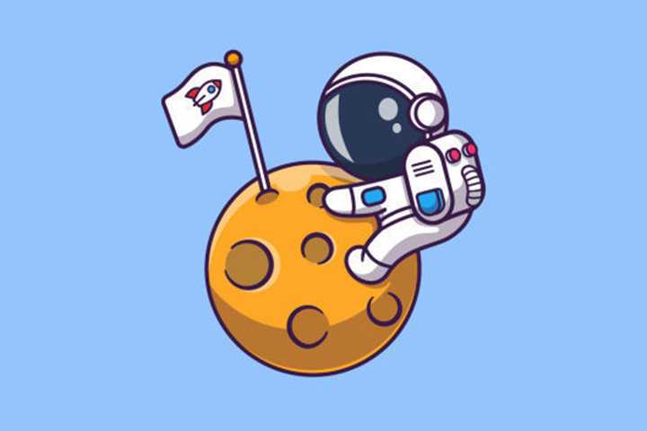 可爱宇航员简笔画图片