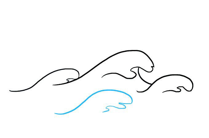 海浪怎么画