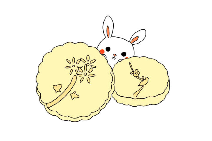 中秋月饼简笔画画法步骤