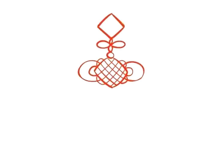 漂亮中国结喜庆中国年简笔画画法
