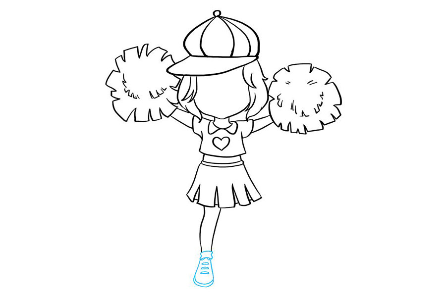 如何画啦啦队长