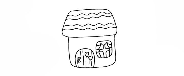 小房子简笔画画法步骤