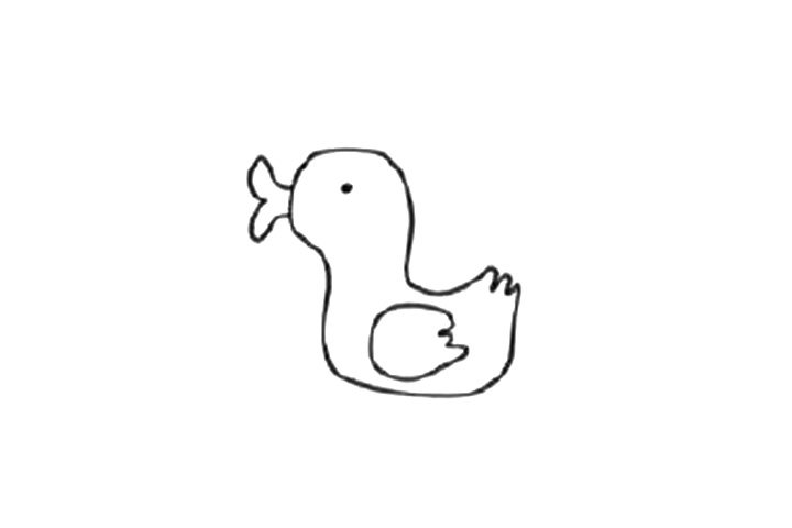 简单可爱的鸭子简笔画画法步骤
