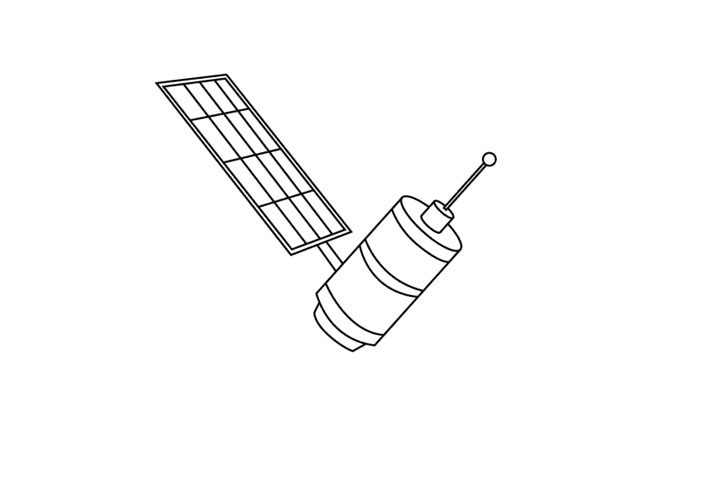 卫星简笔画画法步骤