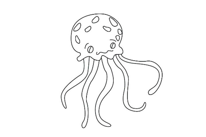 水母简笔画教程