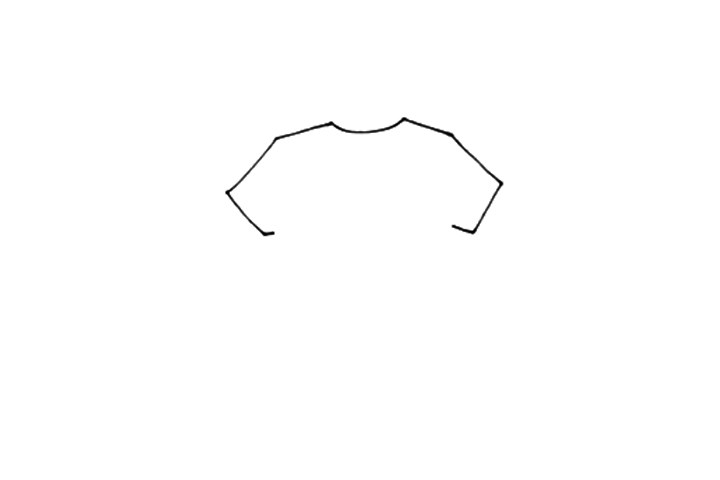 简单的短袖T恤简笔画步骤