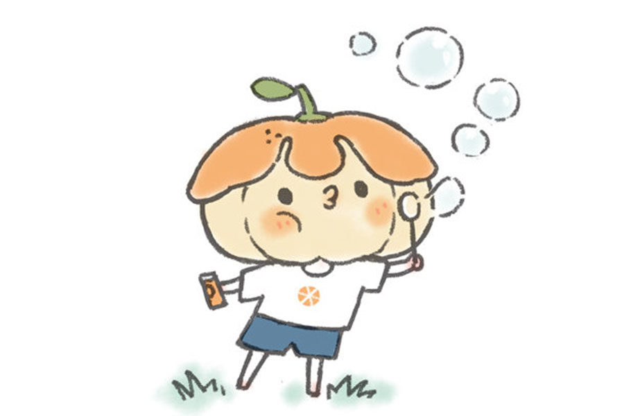 卡通果蔬踏青简笔画图片