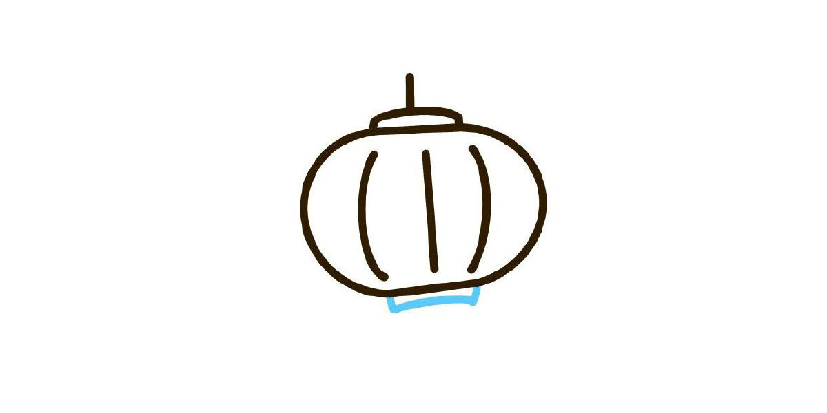 灯笼简笔画画法教程