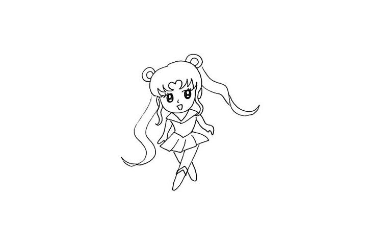 美少女战士简笔画画法步骤