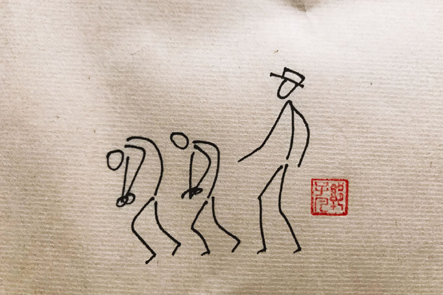 各行各业辛勤工作的人们简笔画图片