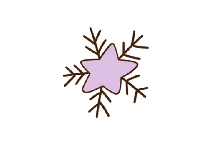 简单漂亮的雪花简笔画画法步骤