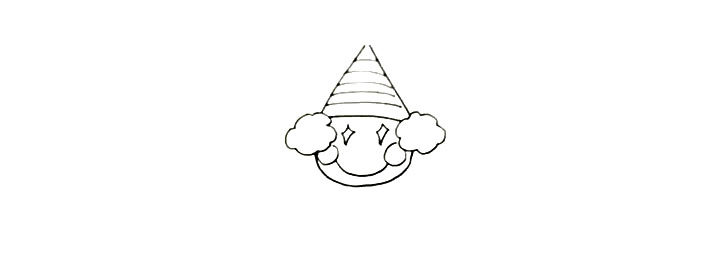 小丑简笔画画法步骤