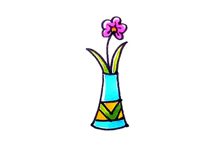 学画花瓶简笔画