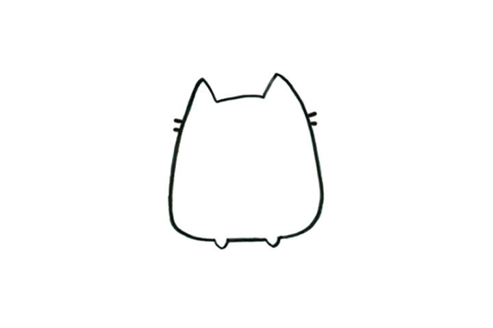 可爱的斑点猫简笔画画法