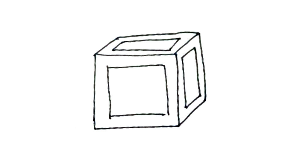 木箱简笔画画法步骤