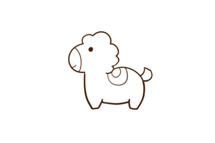 十二生肖简笔画 午马画法二