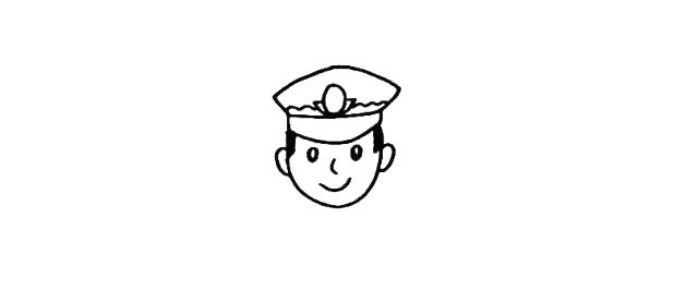 警察简笔画画法步骤