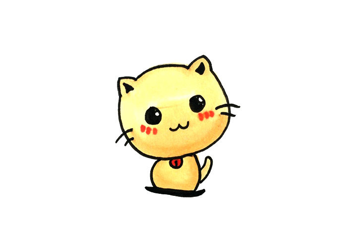 简单可爱的小猫咪简笔画画法