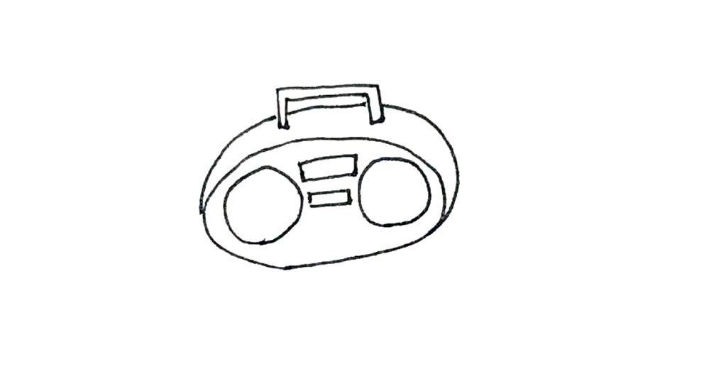 收音机简笔画画法步骤