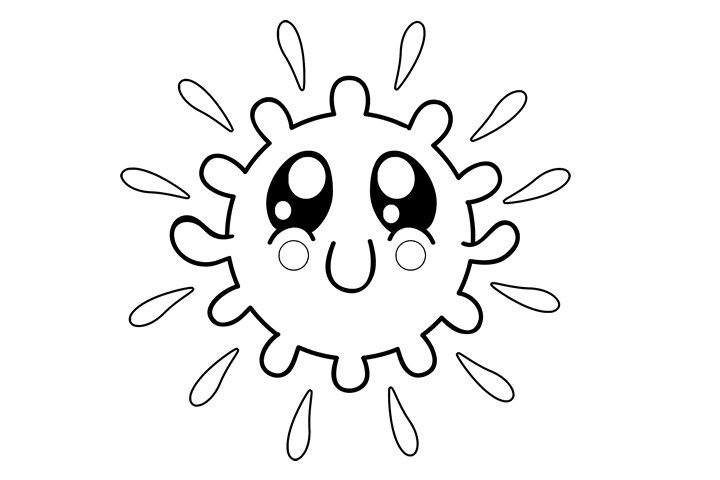 卡通太阳天气图标的画法