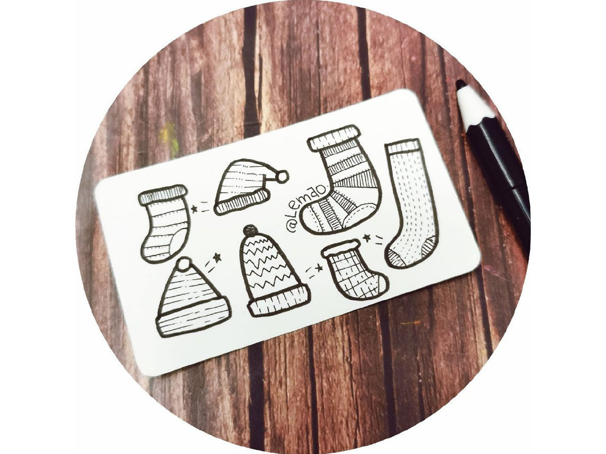 冬天简笔画素材