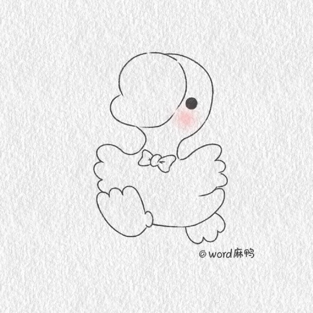 一组可爱卡通动物简笔画