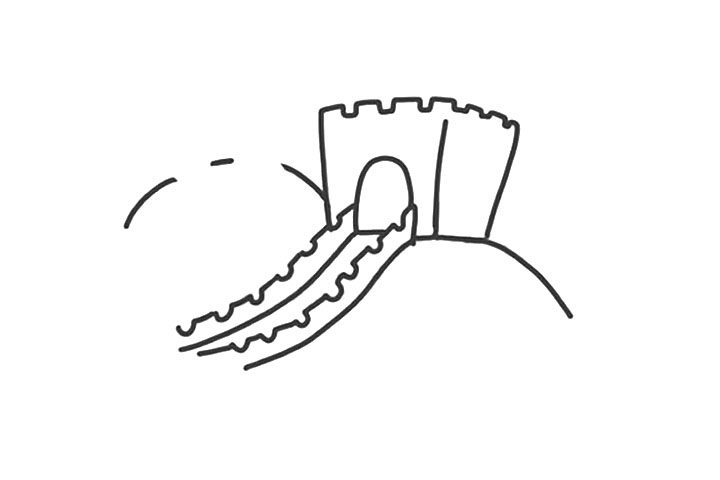 世界著名建筑长城的画法简单易学