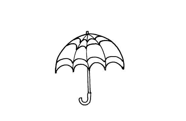 雨伞简笔画画法步骤