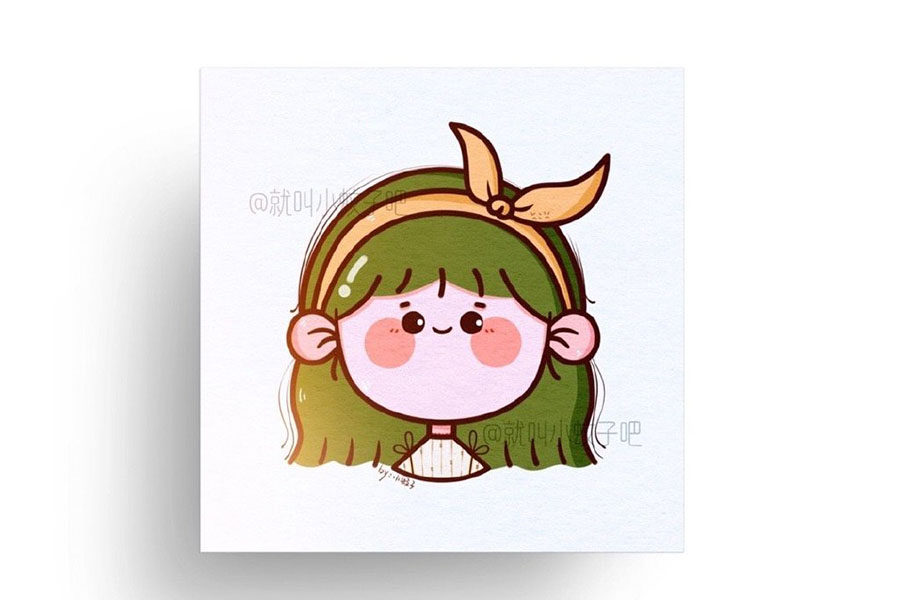 六一儿童节画一组简简单单的小女孩头像