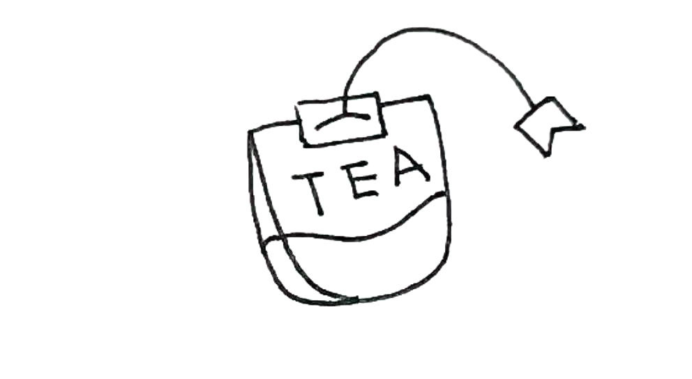 茶包简笔画画法