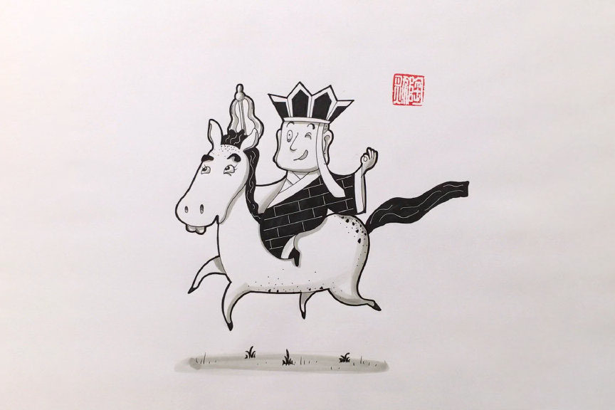 西游记人物卡通唐僧师徒四人简笔画图片