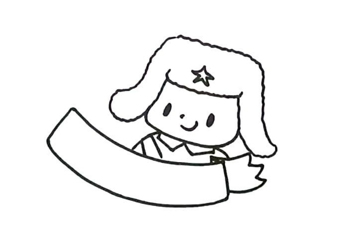 向雷锋学习的简笔画画法教程