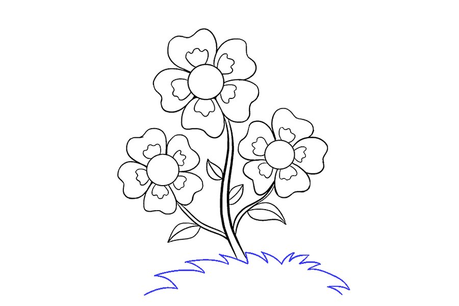 如何画漂亮的卡通小花