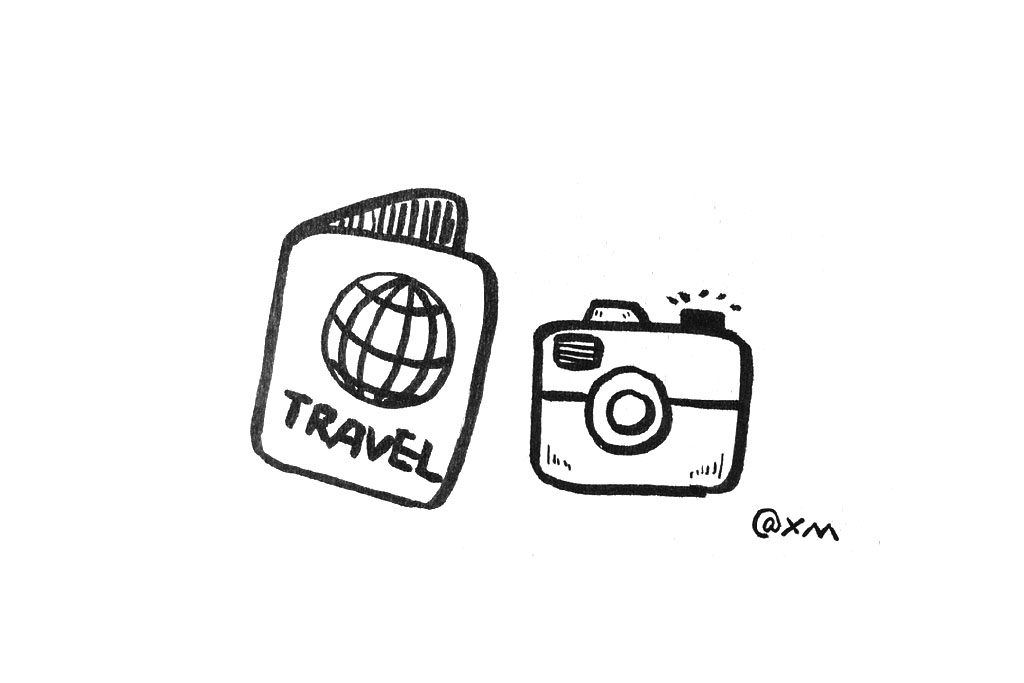 一组关于旅行的简笔小画