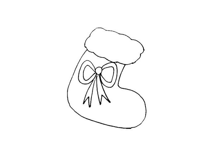 学画圣诞袜