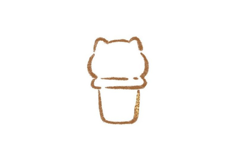 可爱的猫猫雪简笔画步骤