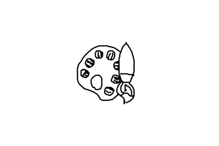 画画调色板怎么画