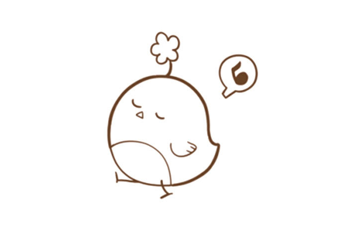 小鸡卡通简笔画