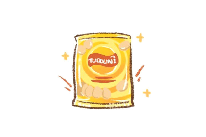 美味零食简笔画 薯片怎么画