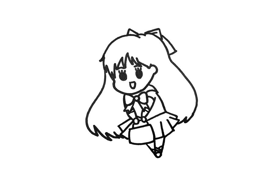可爱的美少女怎么画