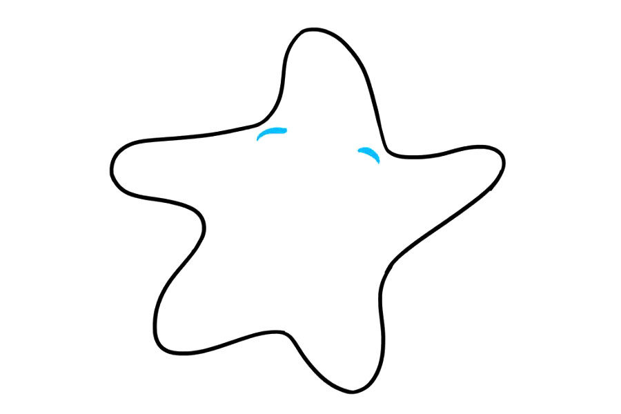 如何画卡通星星