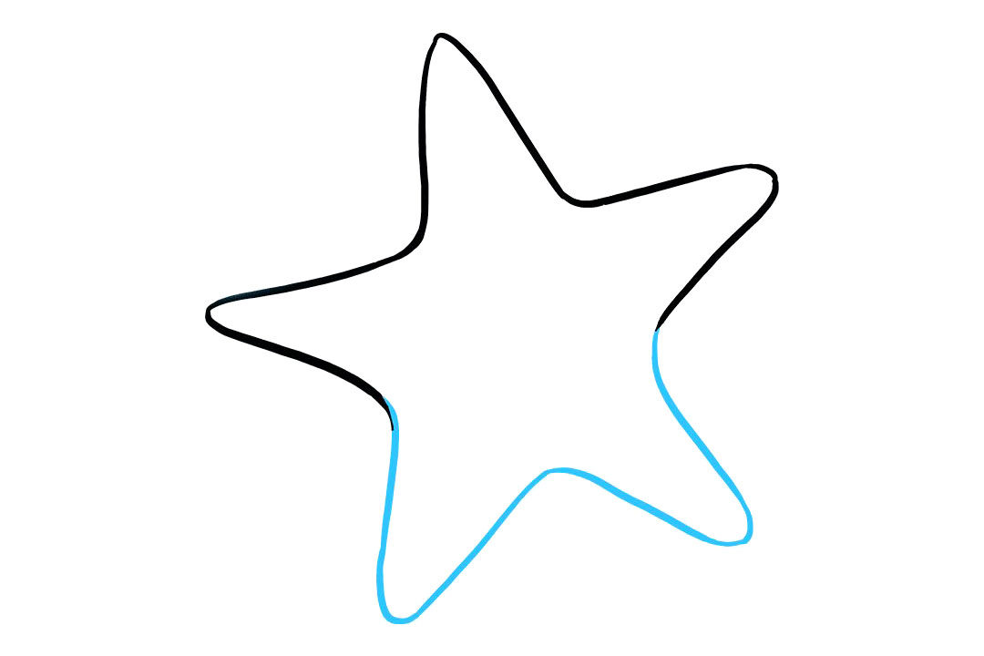如何画可爱的海星简笔画