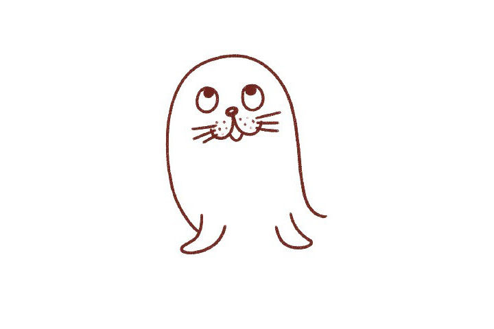 海狮简笔画画法步骤
