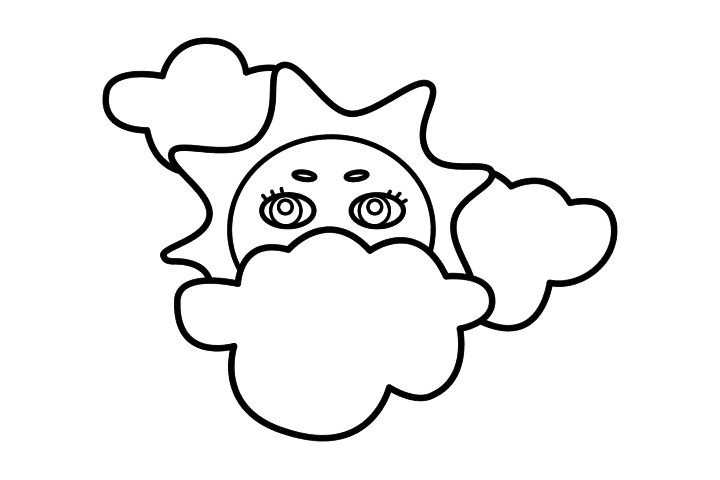 卡通太阳天气图标的画法