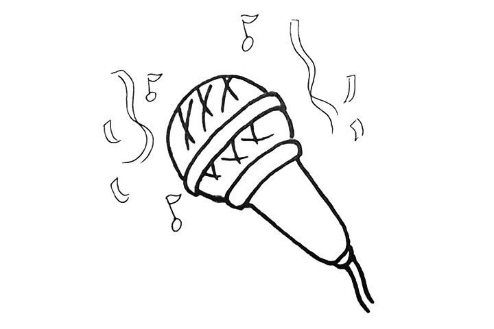 话筒简笔画画法教程