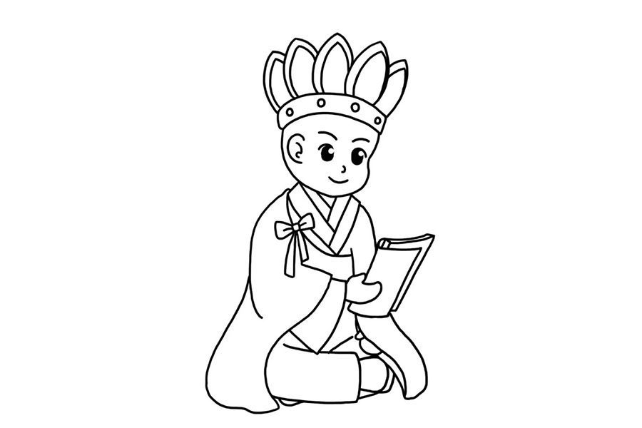 中国四大名著西游记人物 唐僧简笔画教程