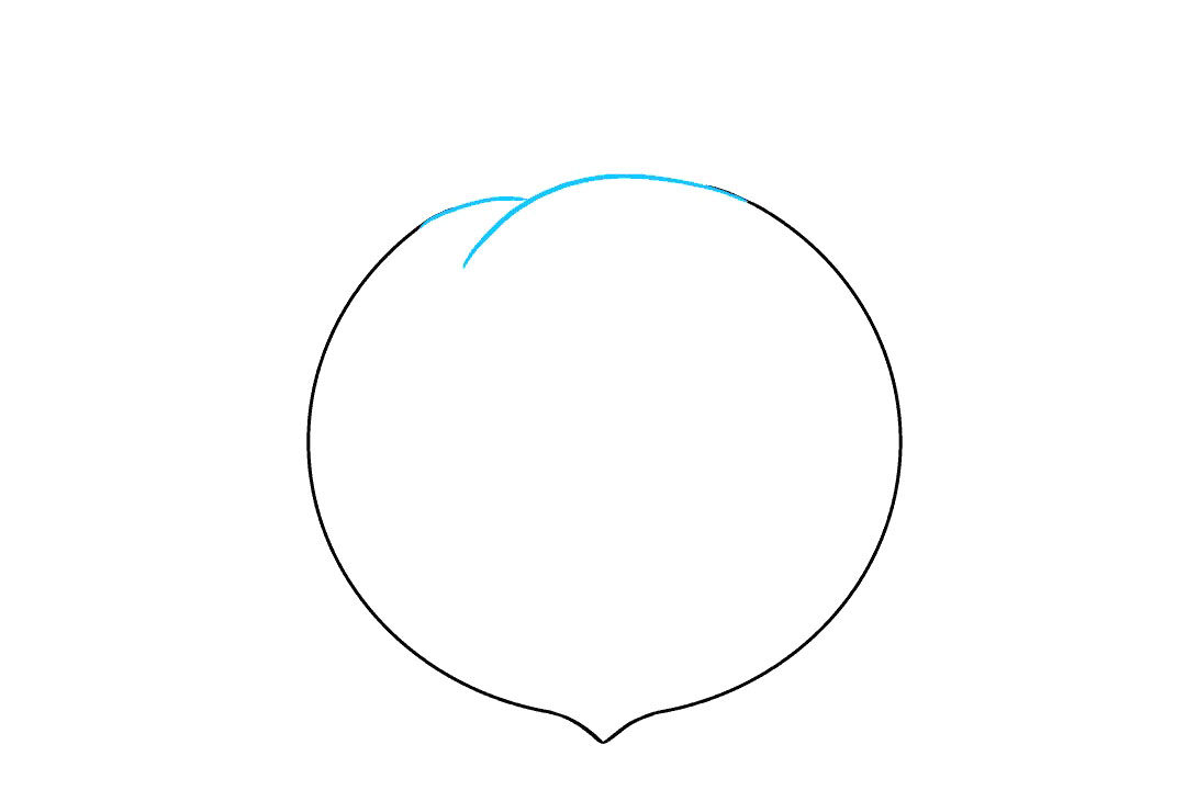如何画桃子简笔画