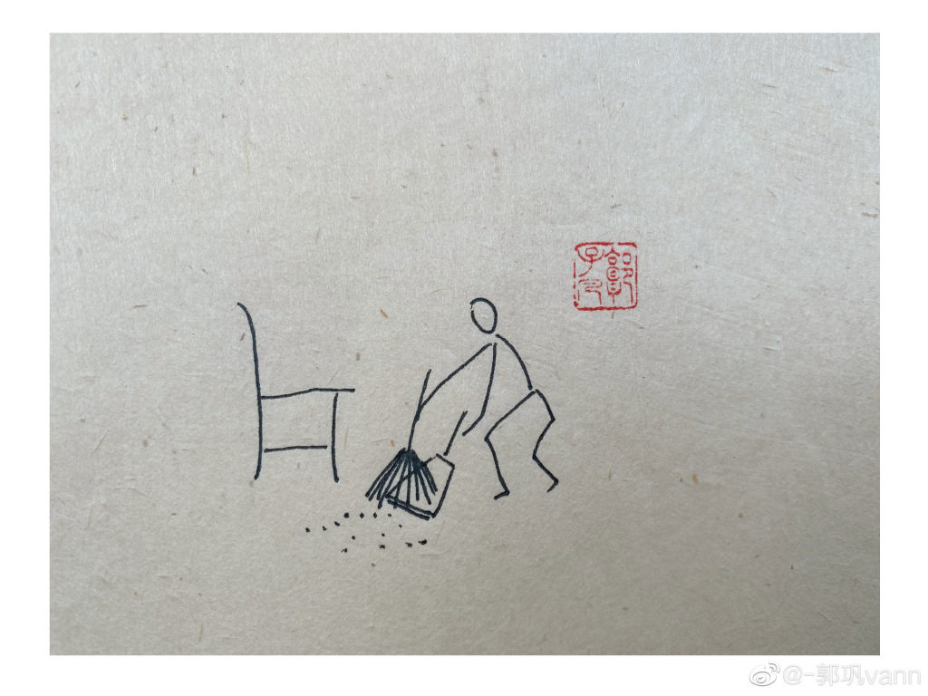 “居家到底胜居官，啼鸟声中昼掩关。​​​​”简笔画图片