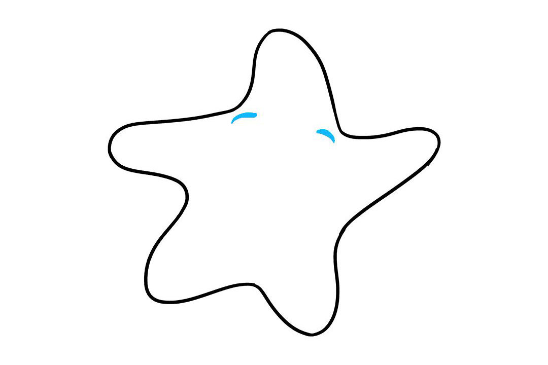 卡通海星怎么画