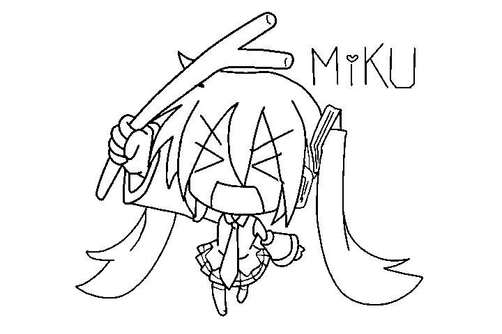 初音未来漫画线稿